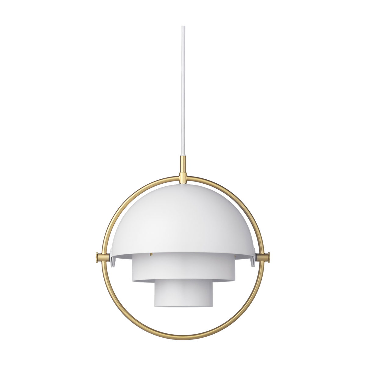 White suspension lamp base gold 28 cm Multi -Lite - Gubi