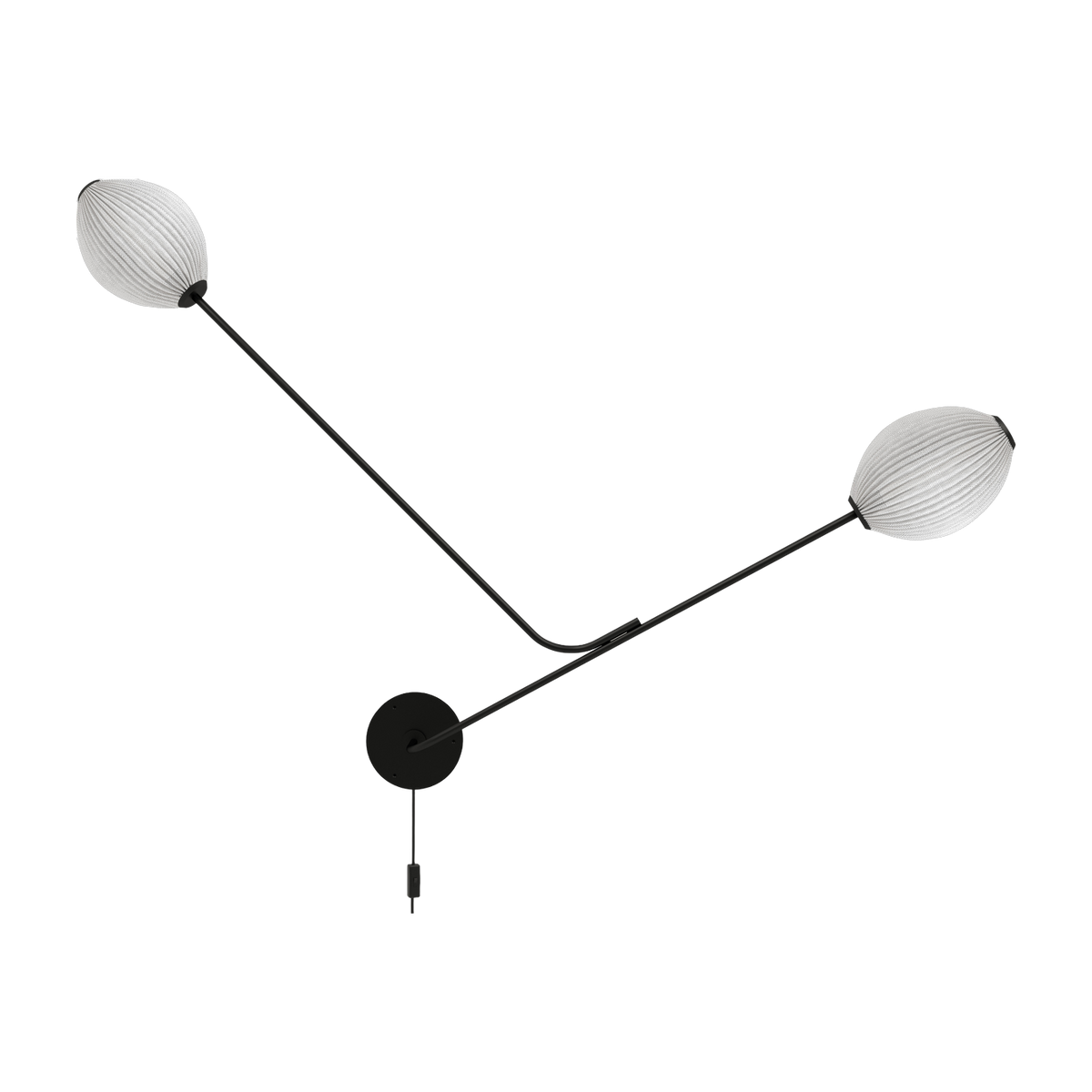 Cremefarbene Wandlampe base schwarz Satellite -. Gubi