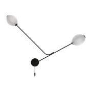 Lampe murale crème base noir Satellite - Gubi