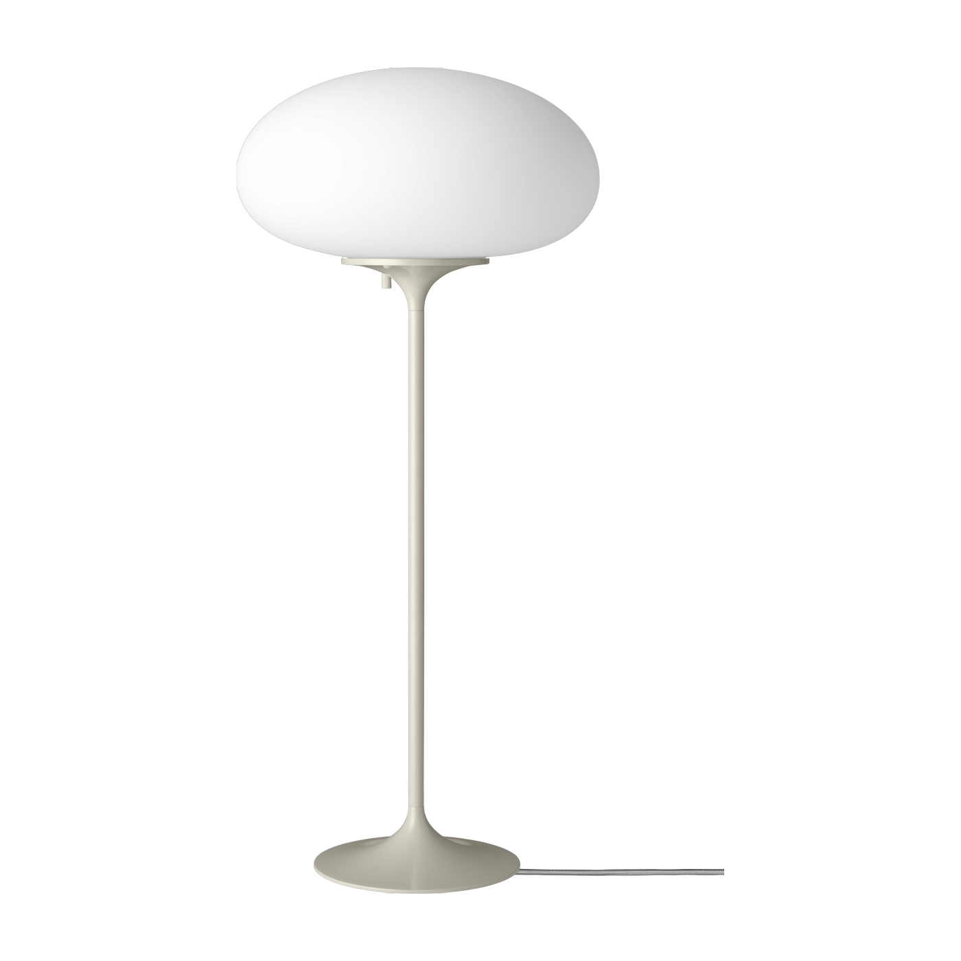 Lampe de table blanche base gris clair 70 cm Stemlite  - Gubi