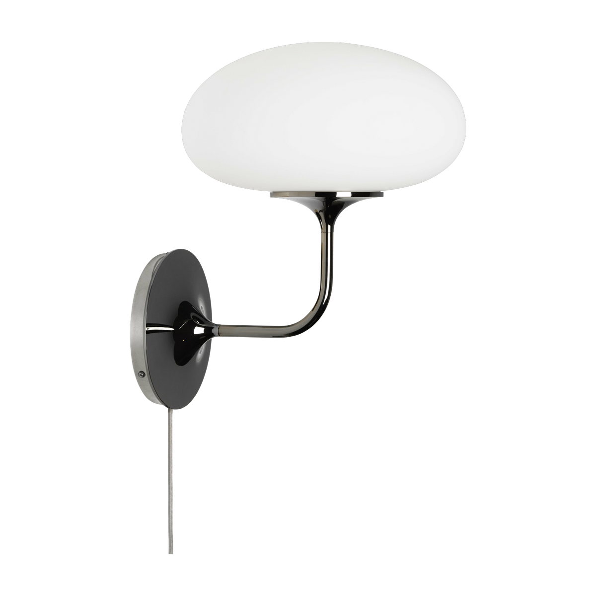 Lampada da parete bianca base black Stemlite - Gubi