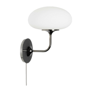 Lampada da parete bianca base black Stemlite - Gubi