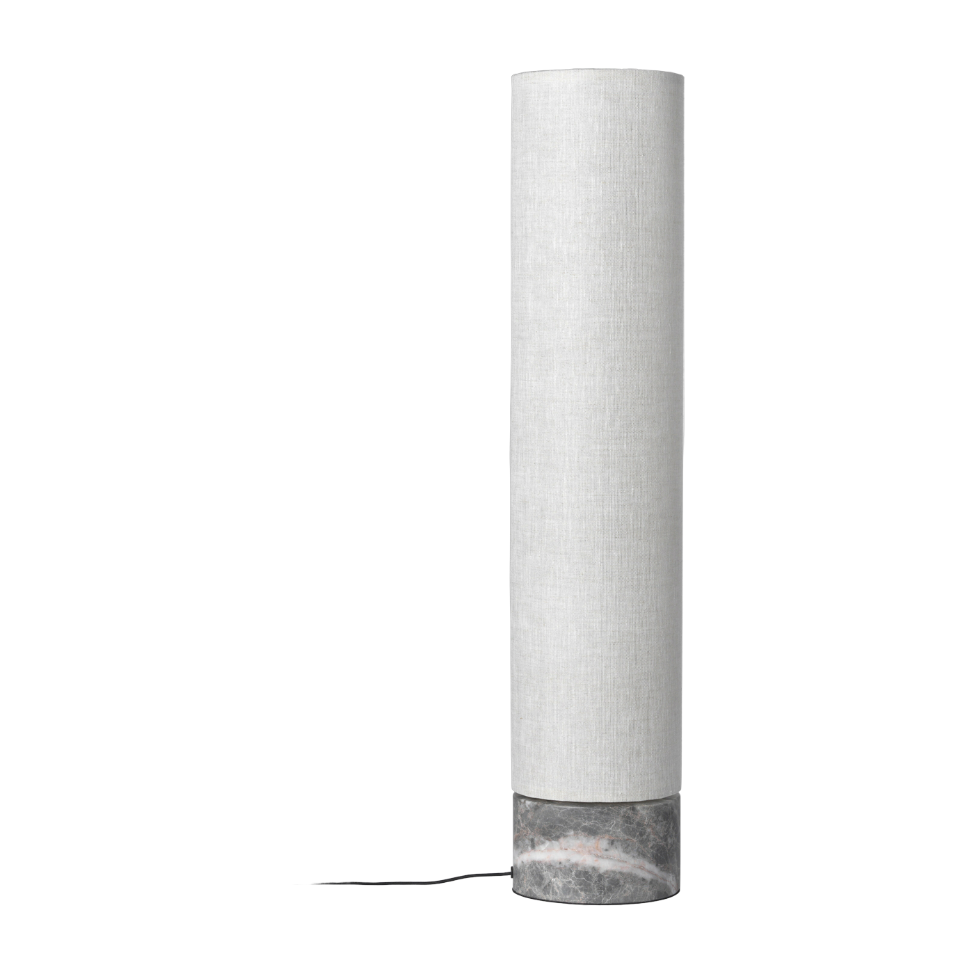 Cremefarbene Stehlampe base aus grauem marbre 80 cm Unbound -. Gubi
