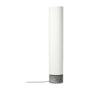 Lampadaire blanc base en marbre gris 120 cm Unbound - Gubi