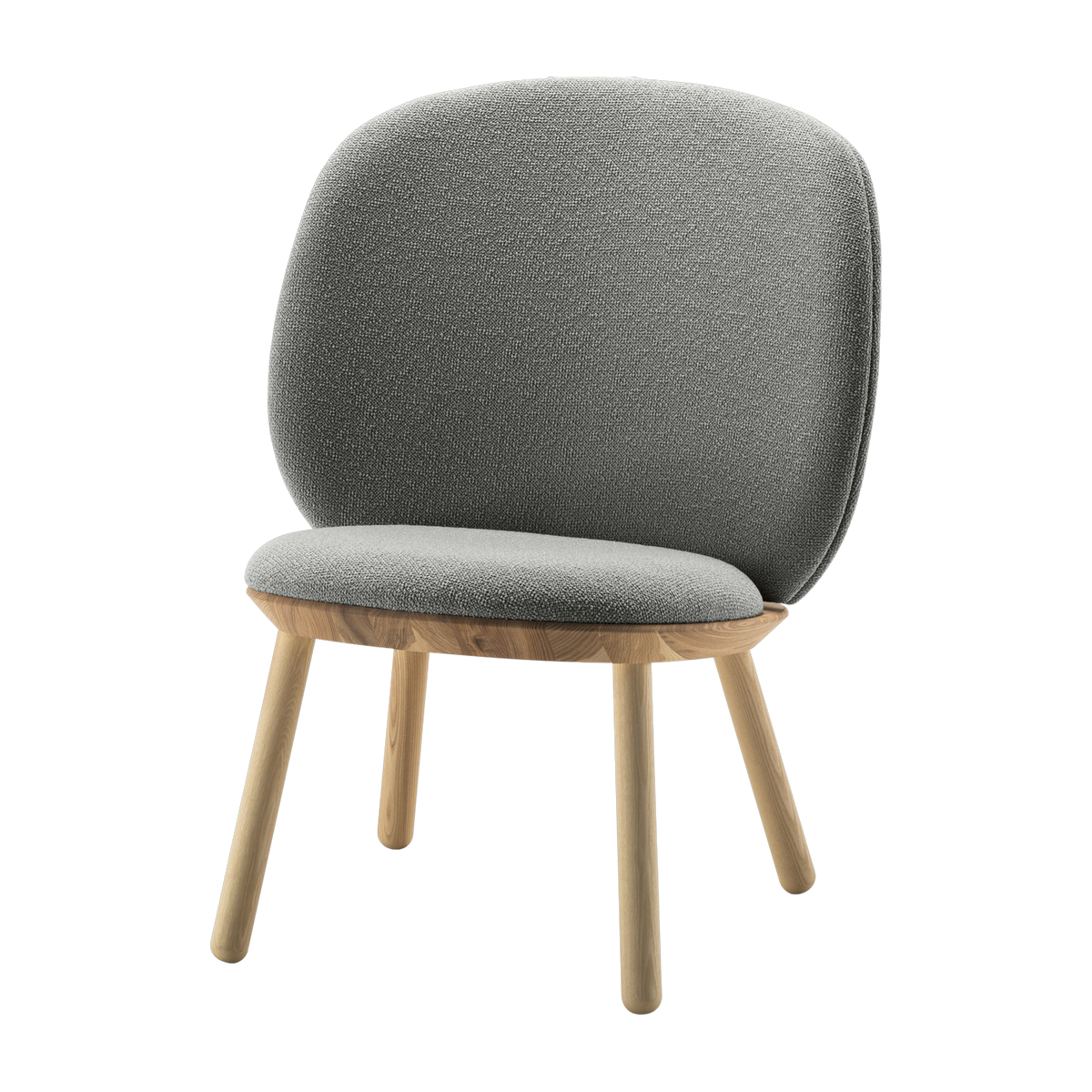 Ash and grey fabric chair Naïve - Emko