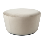Gran puf de terciopelo beige Naïve - Emko