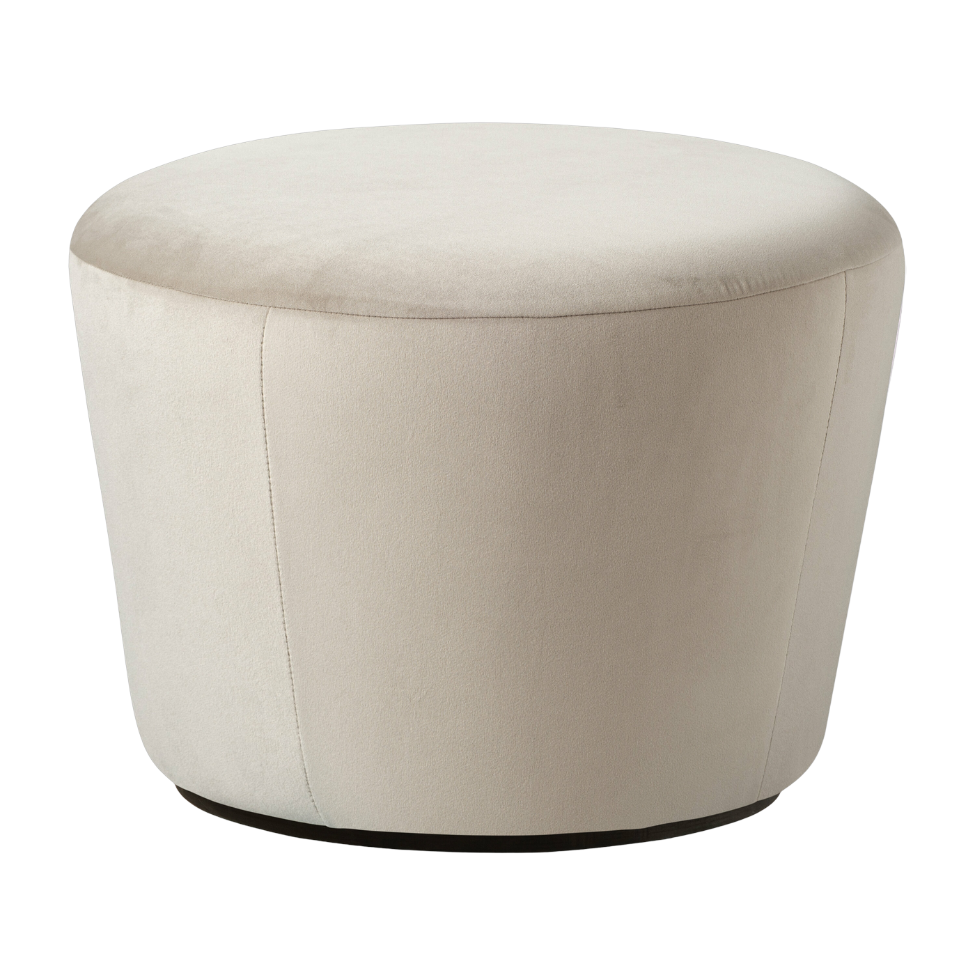 Pouf en velours beige Naïve - Emko