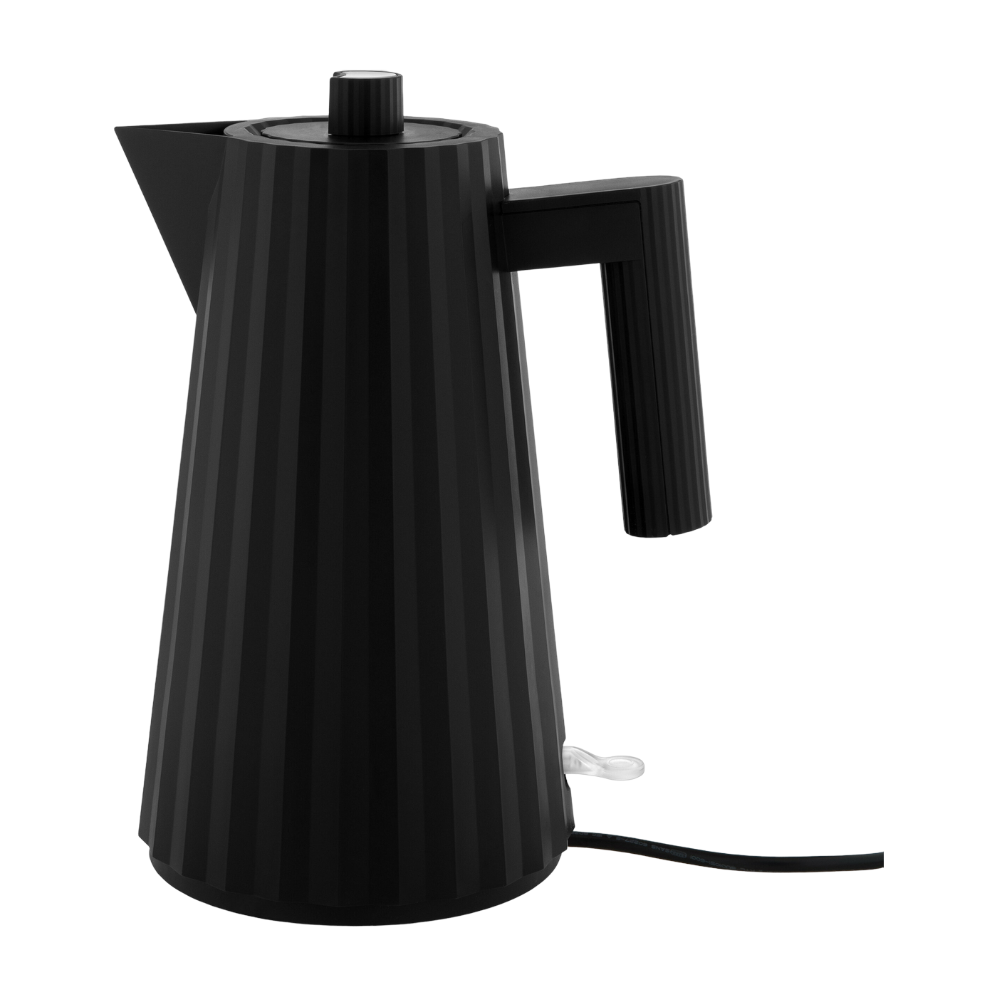 Wasserkocher aus schwarzem Kunstharz 170 cl Plissé -. Alessi