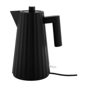 Wasserkocher aus schwarzem Kunstharz 170 cl Plissé -. Alessi
