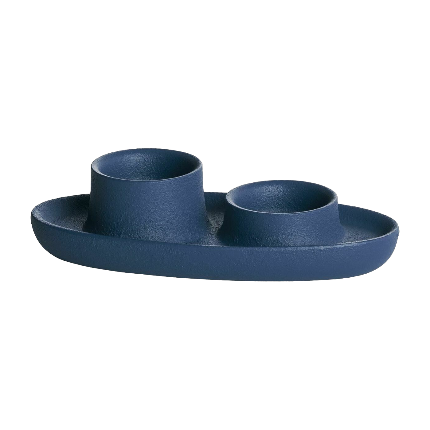 Aye Aye! double candle holder, navy blue - Emko