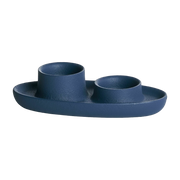 Portacandela doppio blu navy - Emko