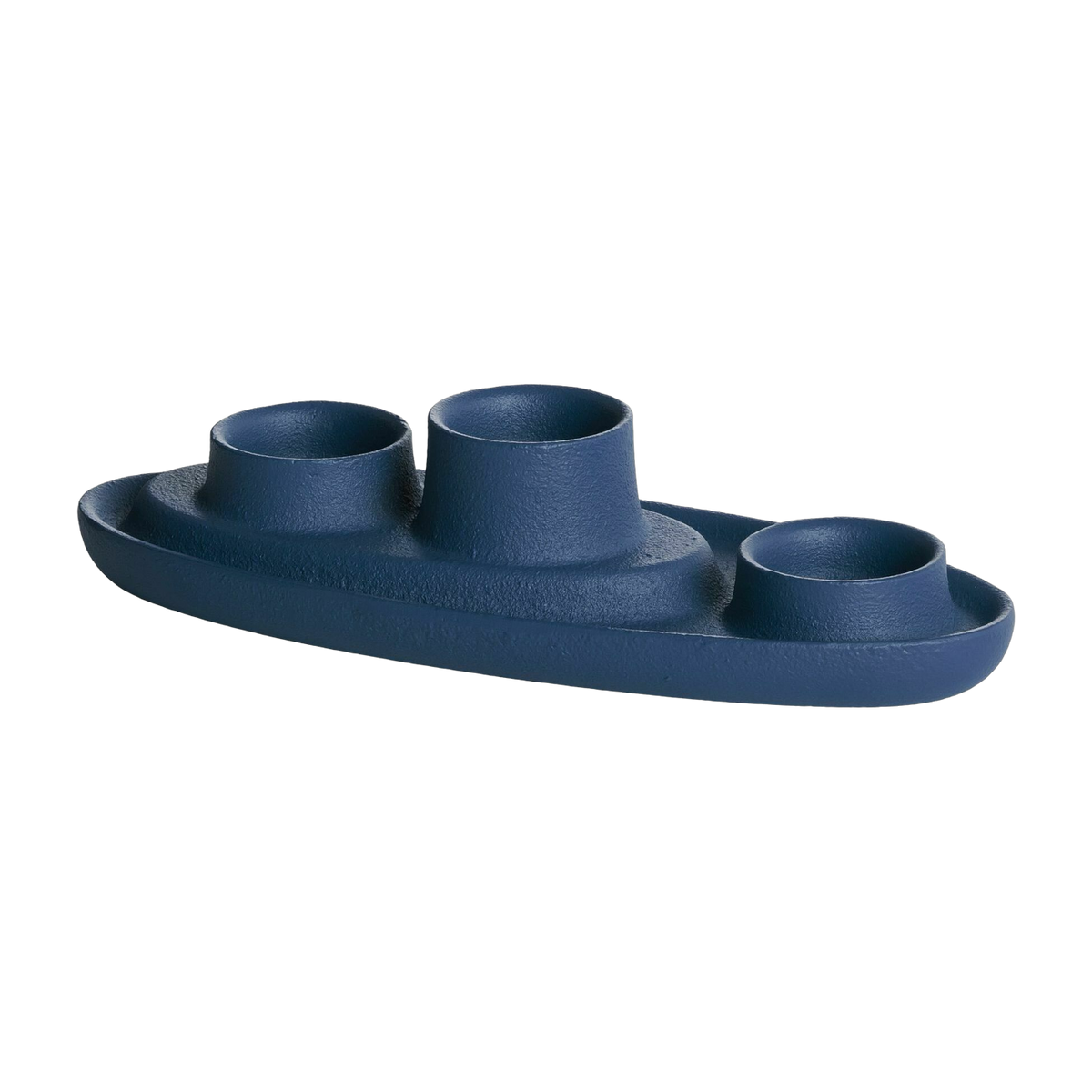 Bougeoir triple bleu marine Aye Aye! - Emko