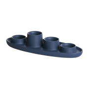 Aye Aye! quadruple candle holder in navy blue - Emko