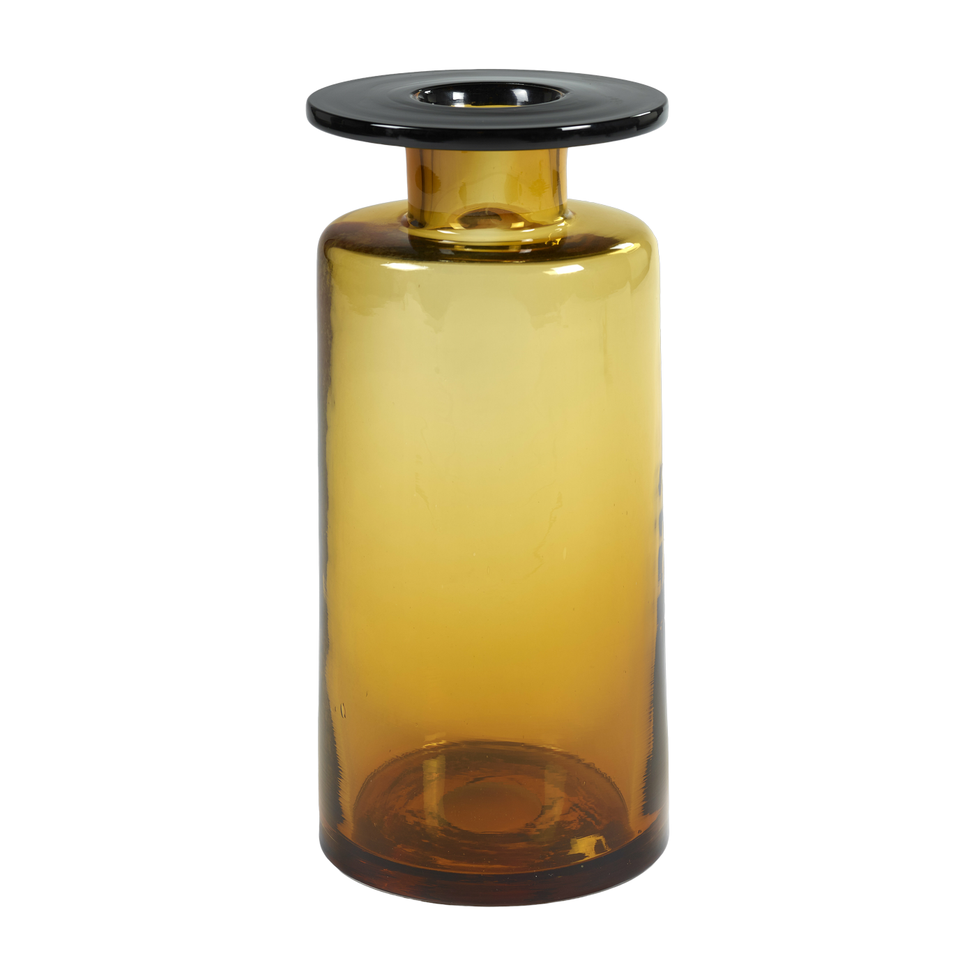 Vase aus bernsteinfarbenem und schwarzem Glas 40cm - Serax