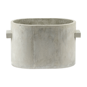 Pot ovale en béton gris clair 34cm - Serax