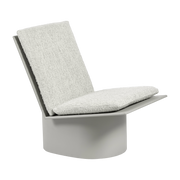 Chaise basse en acier gris clair Valérie - Serax