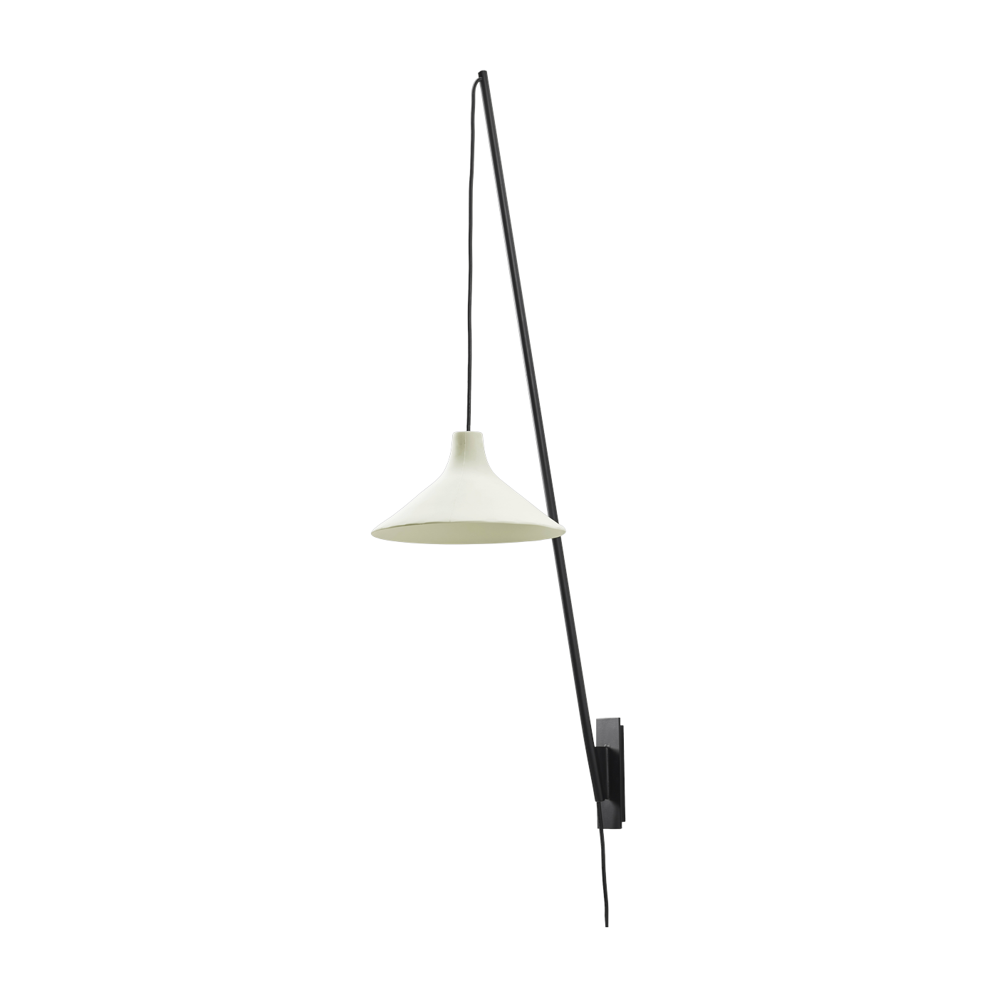 Lámpara de pared de acero y porcelana blanca 20 x 42 cm Seam - Serax