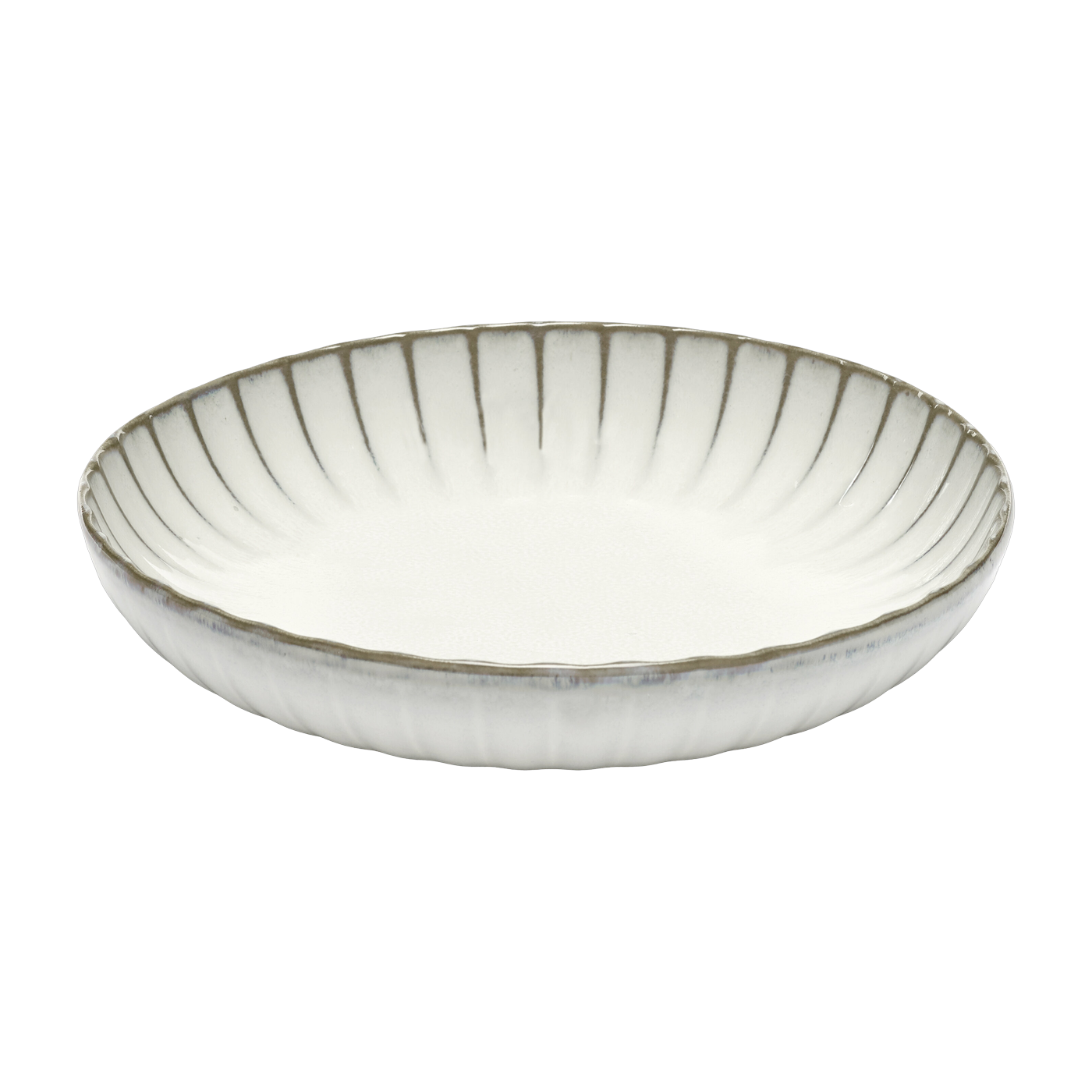 Inku plato hondo de gres blanco 27 cm - Serax