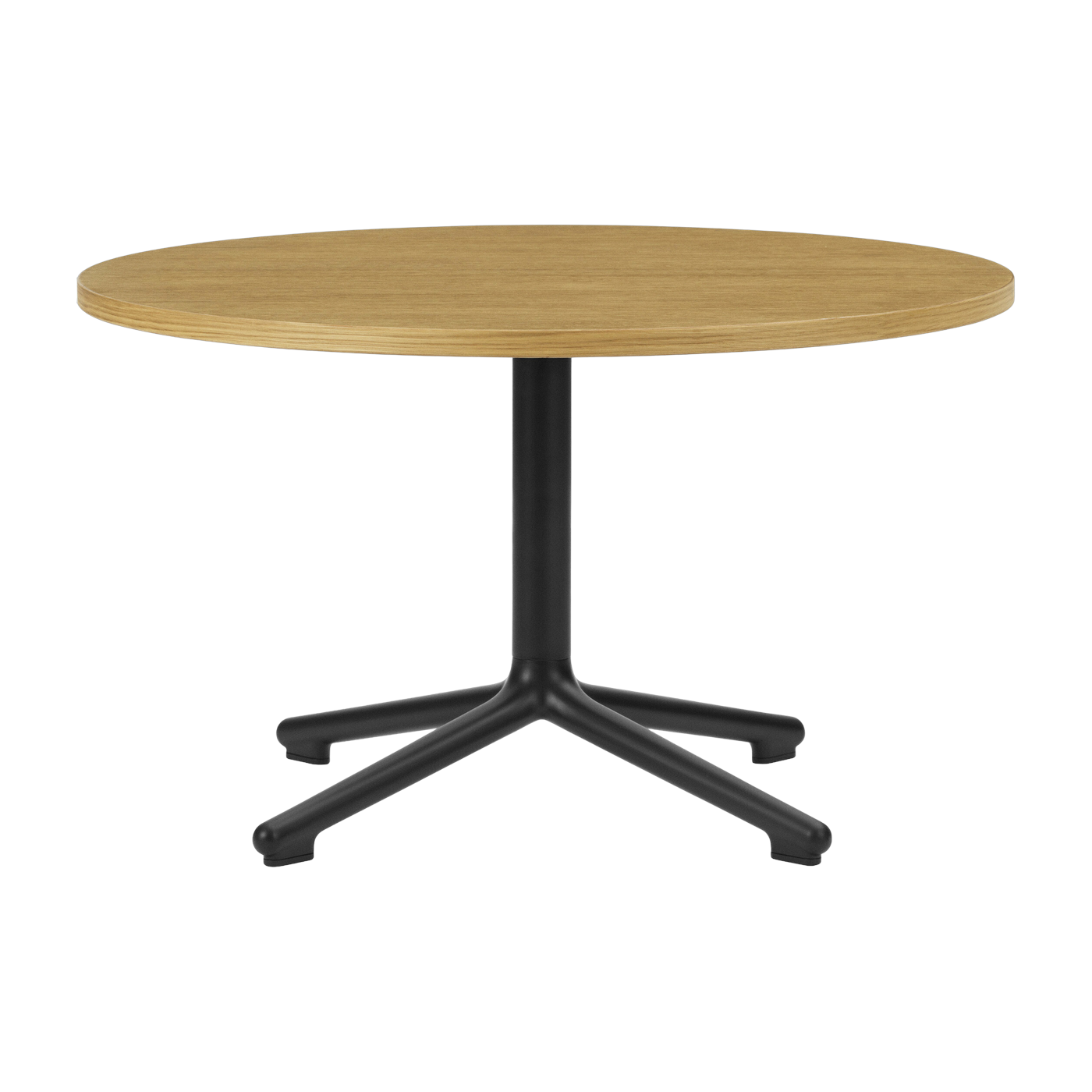 Tavolino in alluminio nero e rovere da 70 cm Lunar - Normann Copenhagen
