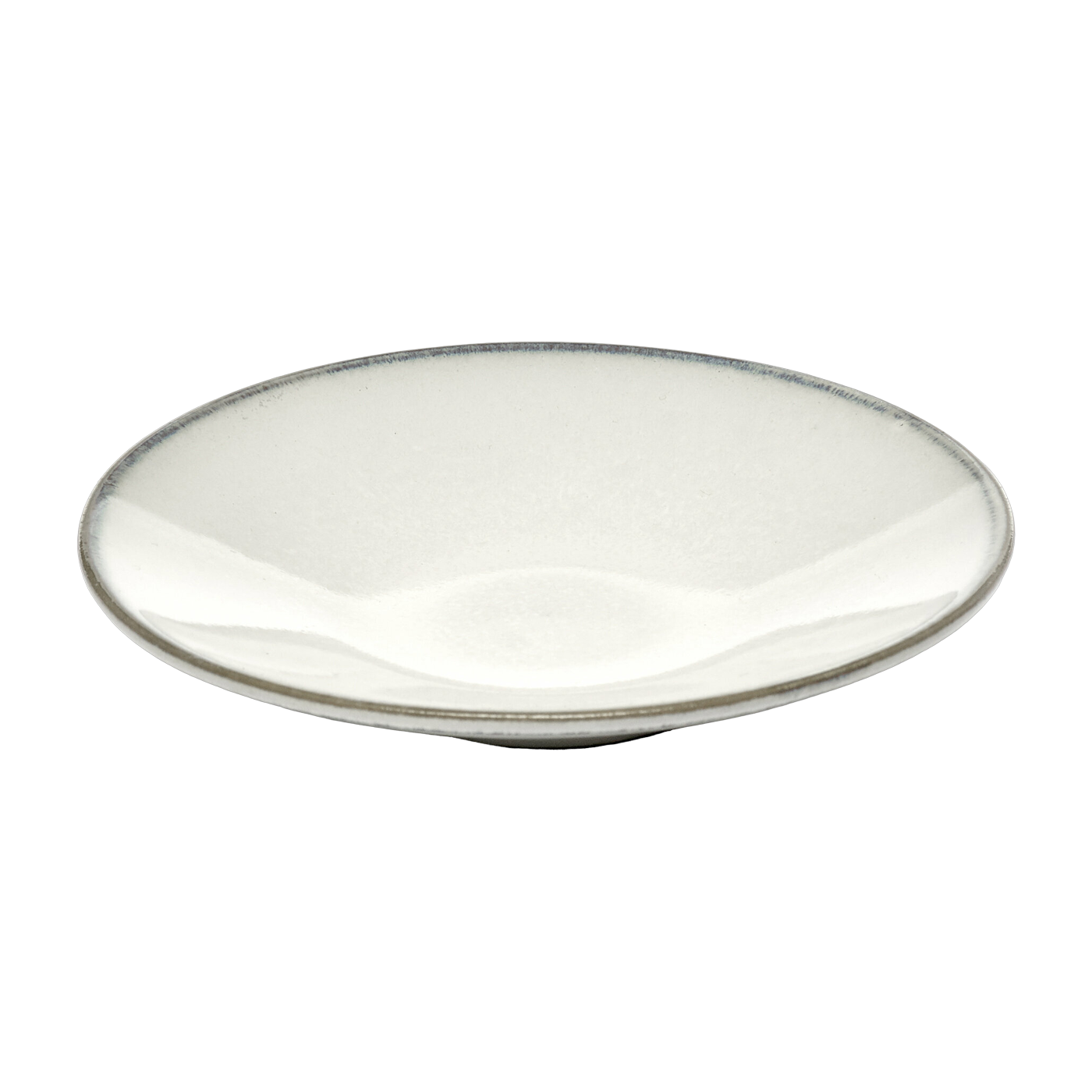 Weiße Untertasse aus Steingut 14 cm Inku -. Serax