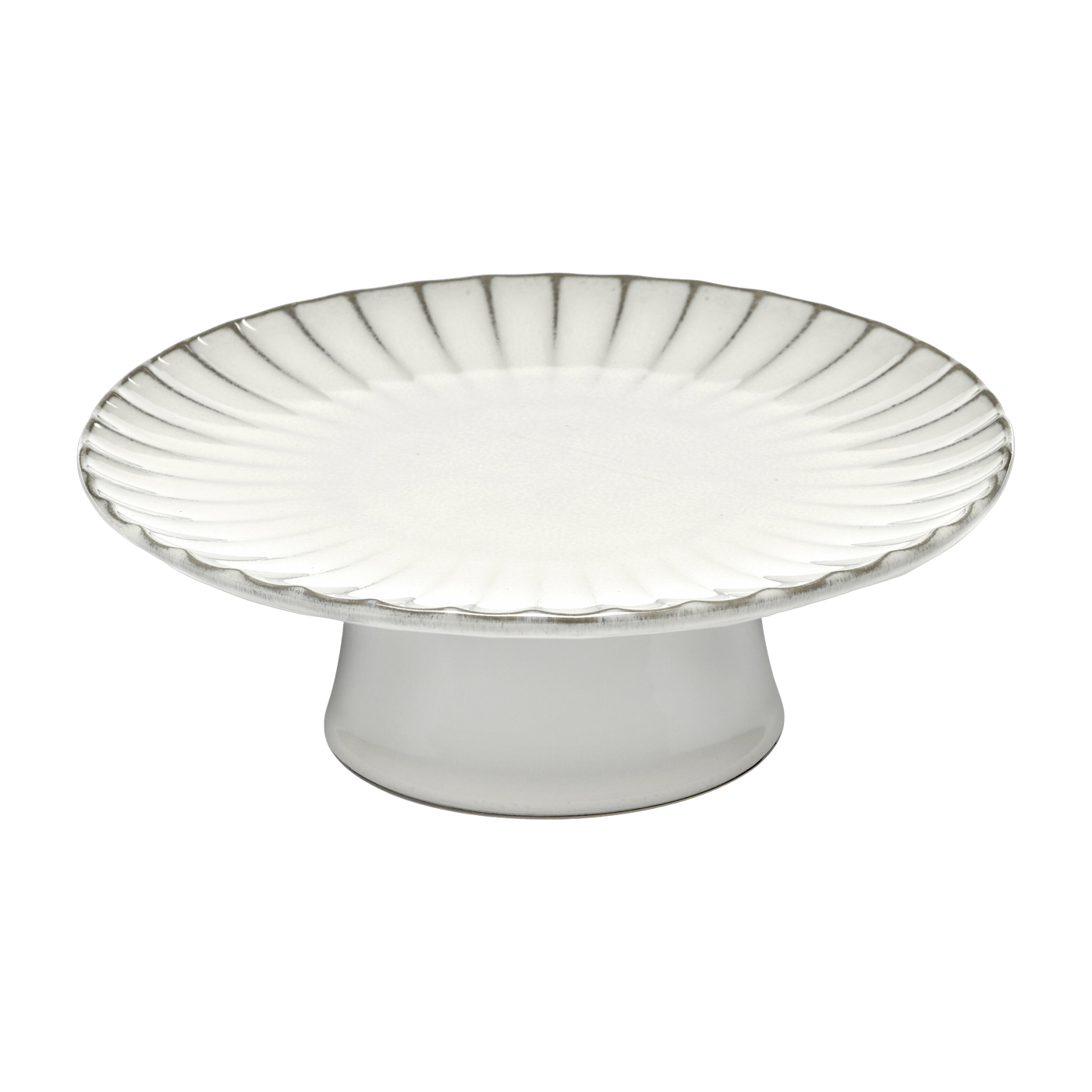 Inku white stoneware cake dish 21 x 8 cm - Serax