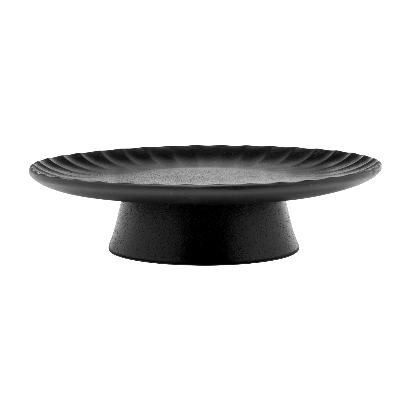 Plat à gâteau en grès noir 24 x 7 cm Inku - Serax