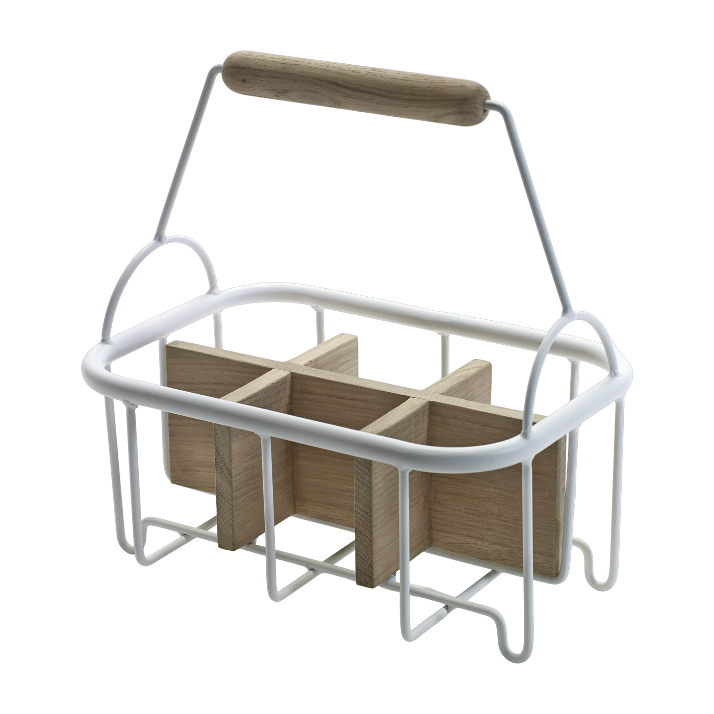 Porte-bouteille en fer blanc et en chêne naturel - Serax