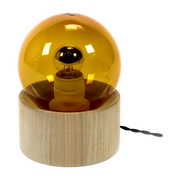 Lámpara de madera y vidrio ámbar Full Moon - Serax