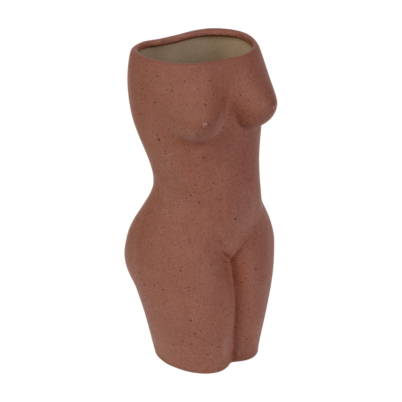 Vase aus brauner Keramik L Body - DOIY