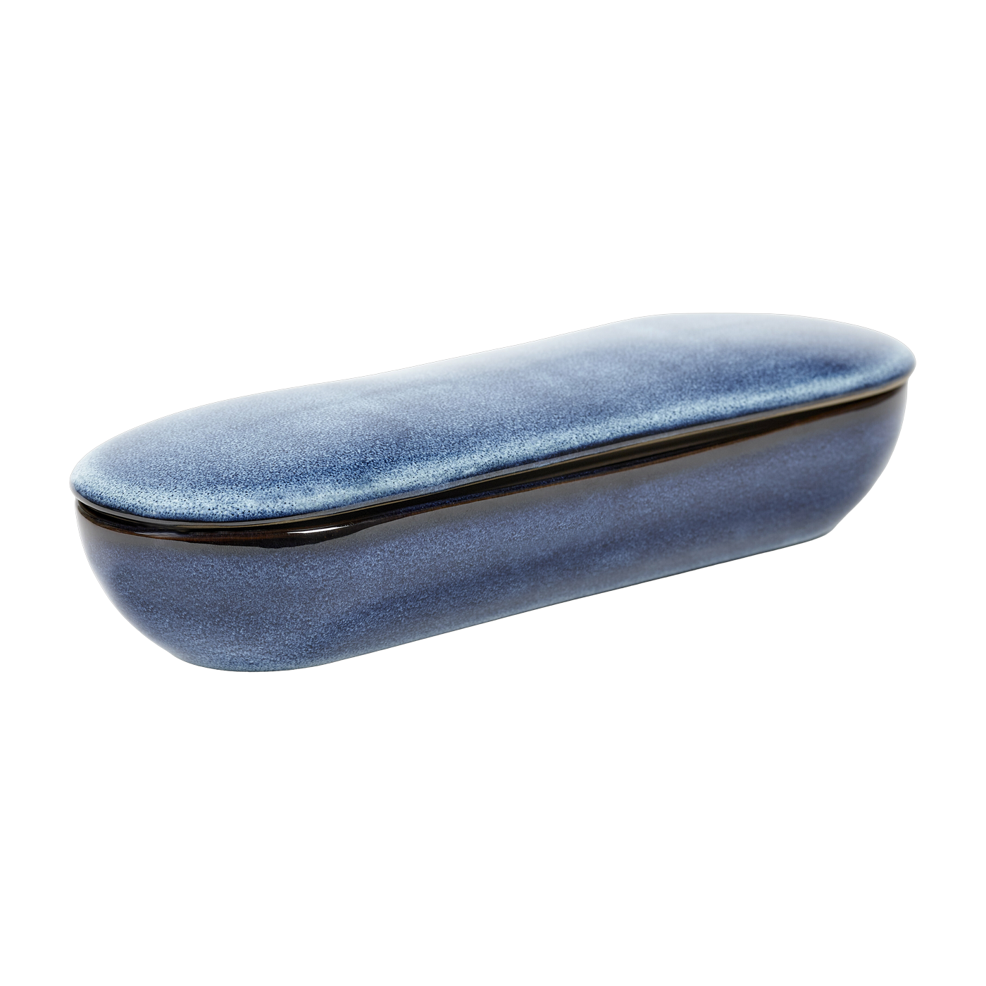 Blue covered stoneware serving dish 25 x 9 cm Pure - Serax