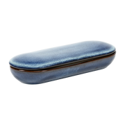 Blue covered stoneware serving dish 20 x 8 cm Pure - Serax