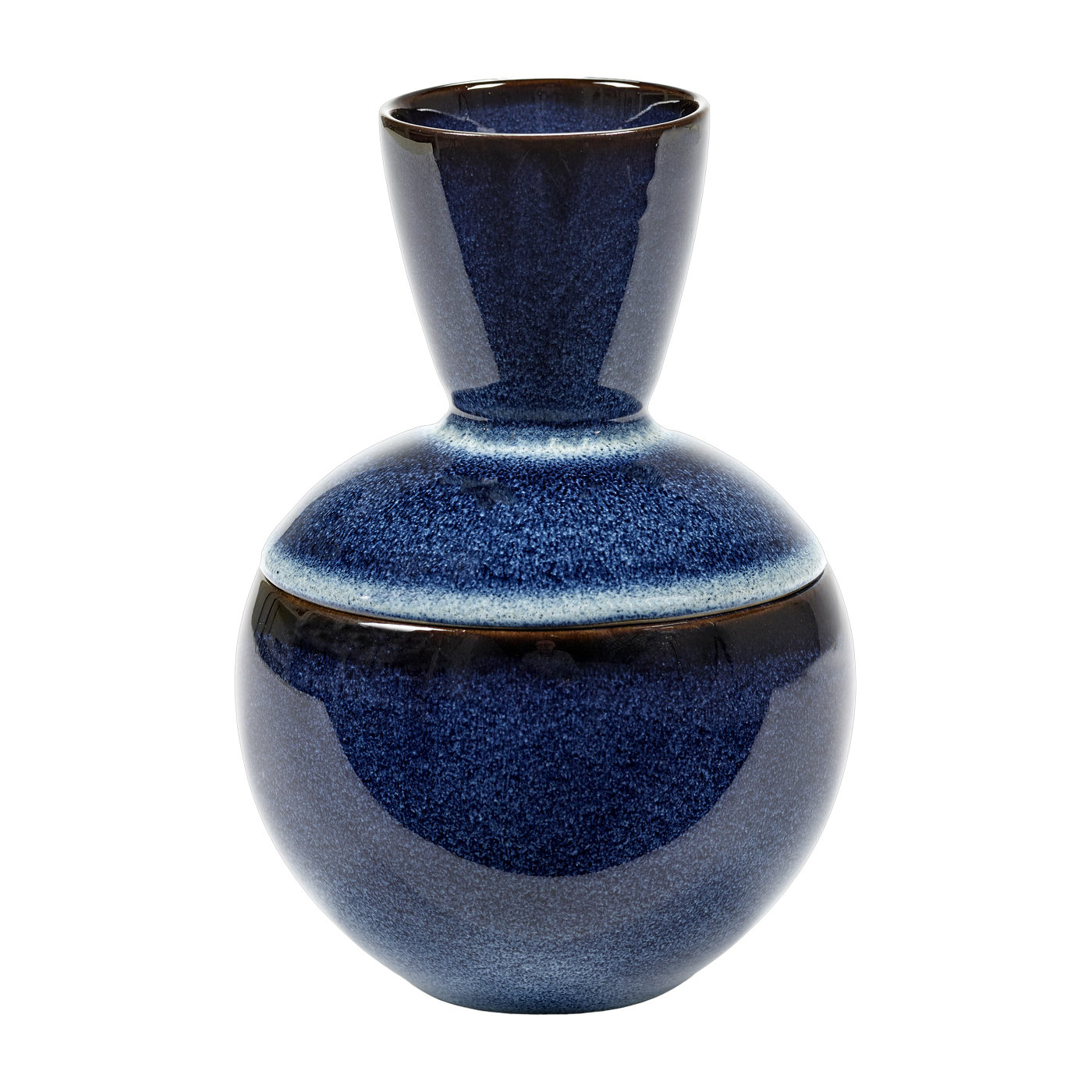 Blue stoneware fireplace bowl 12 x 17 cm Pure - Serax