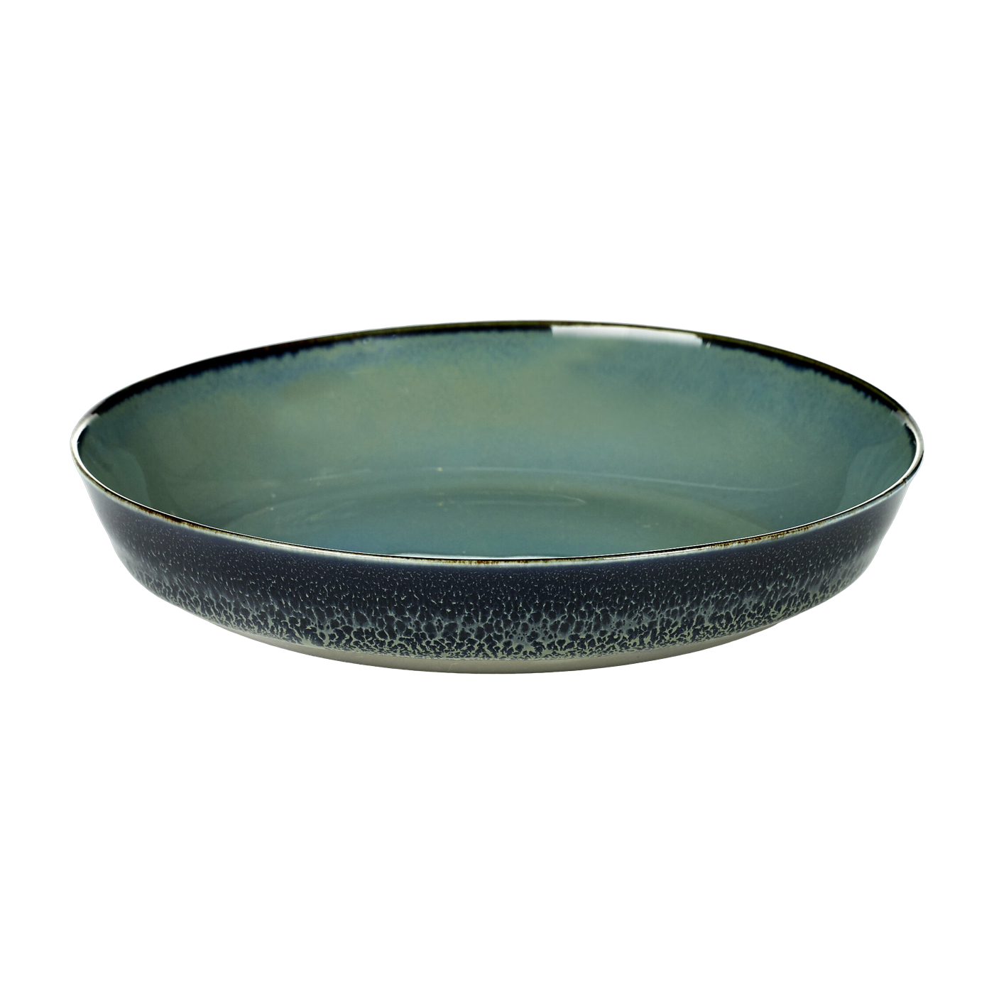 Tiefer Teller aus Steingut in Blau und Marineblau 18 cm -. Serax