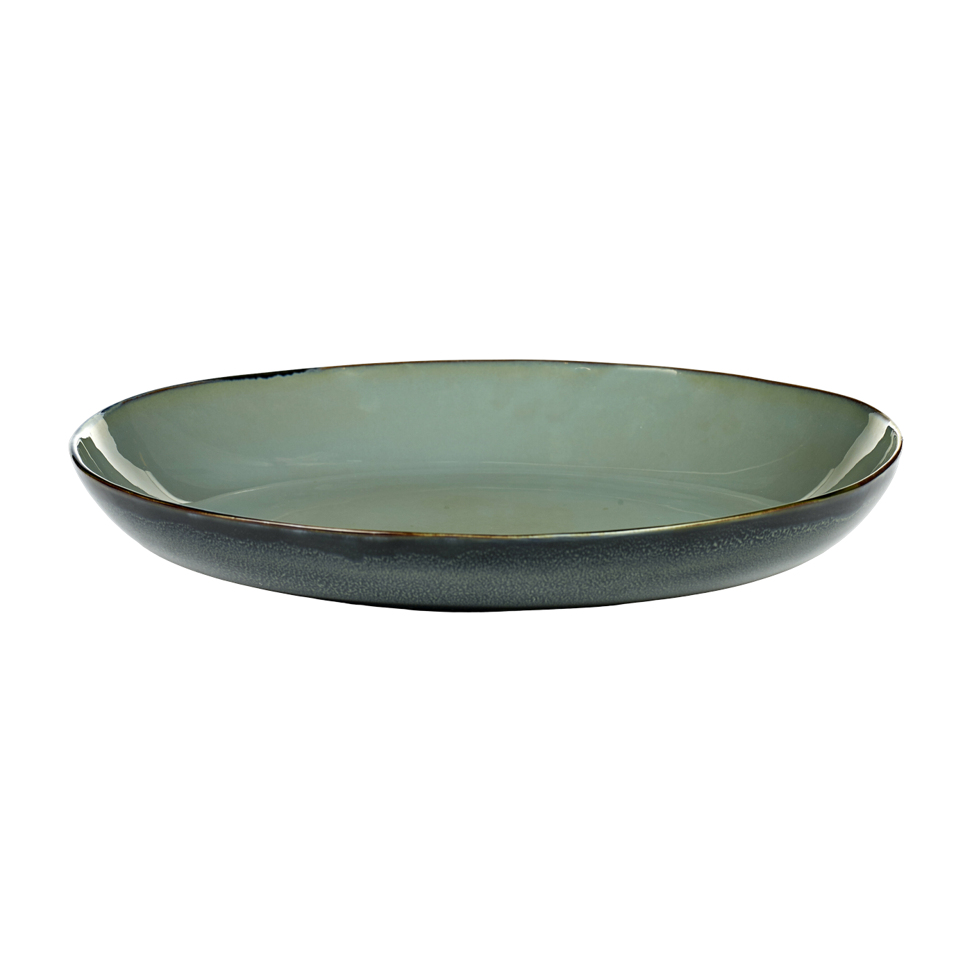 Stoneware serving dish in navy and smoky blue 36 cm - Serax