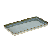 Rectangular dish in smoked blue stoneware 37 x 20 cm Serax