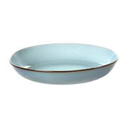 Assiette creuse en grès bleu irisé et bleu ciel 24 cm - Serax