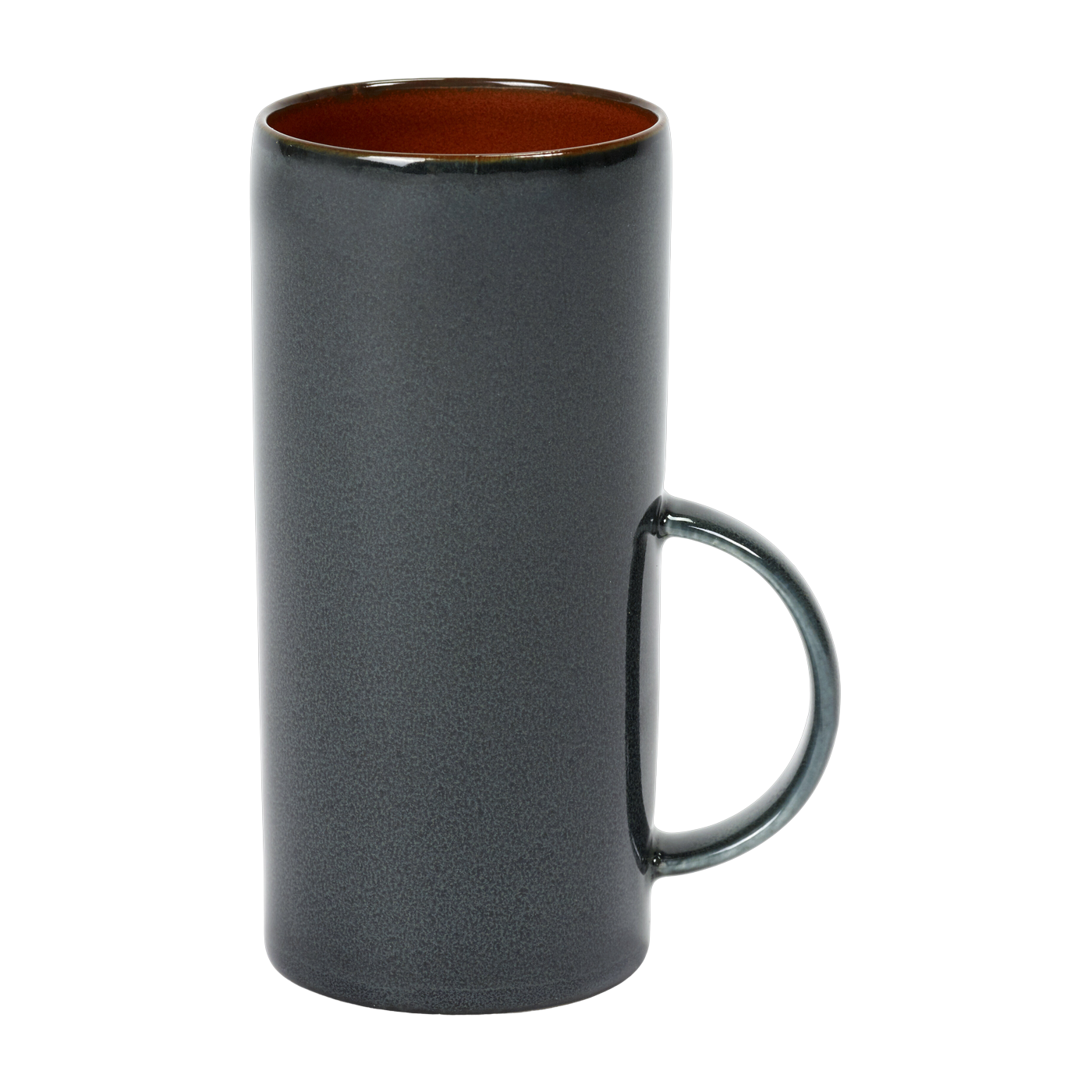 Tazza da tè cilindrica in gres blu navy e ruggine 13 cm - Serax