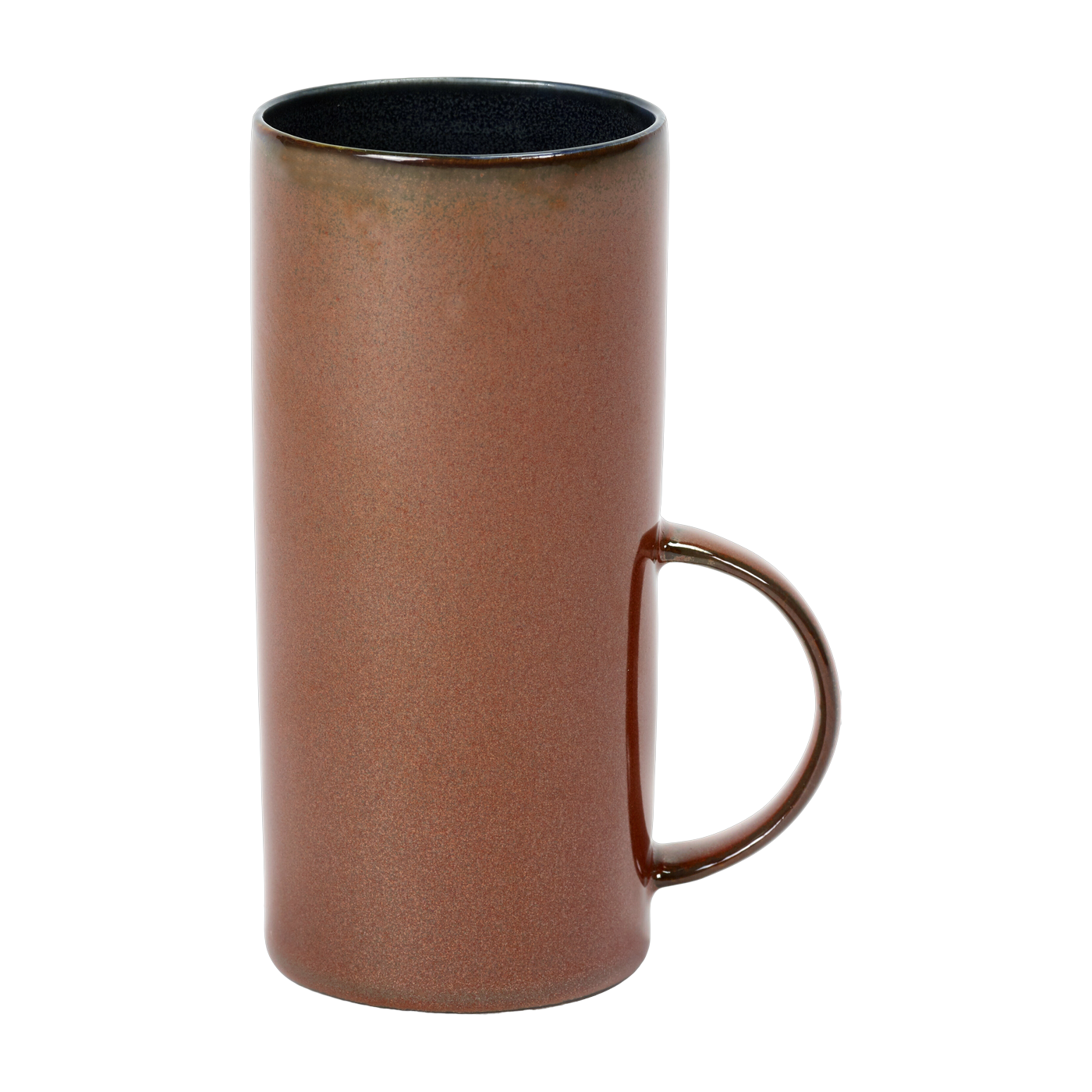 Tazza da tè cilindrica in gres blu navy e ruggine 13 cm Serax