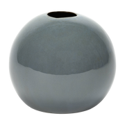 Vase smoked blue stoneware ball 17 cm - Serax
