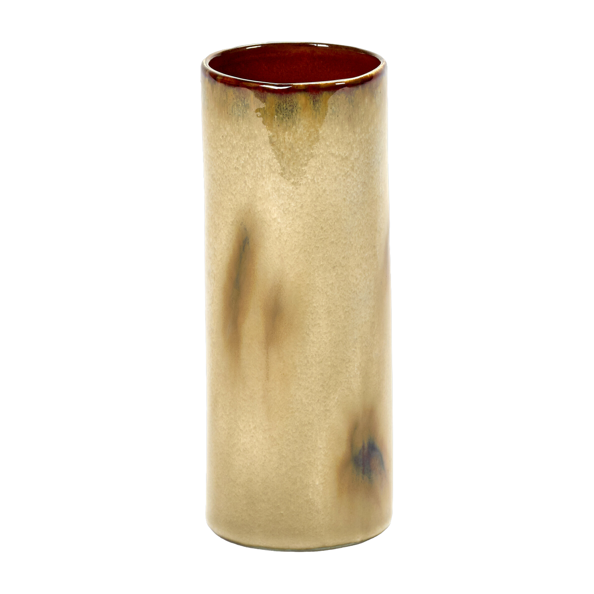 Vase gres beige alto e cilindrico 6 cm - Serax