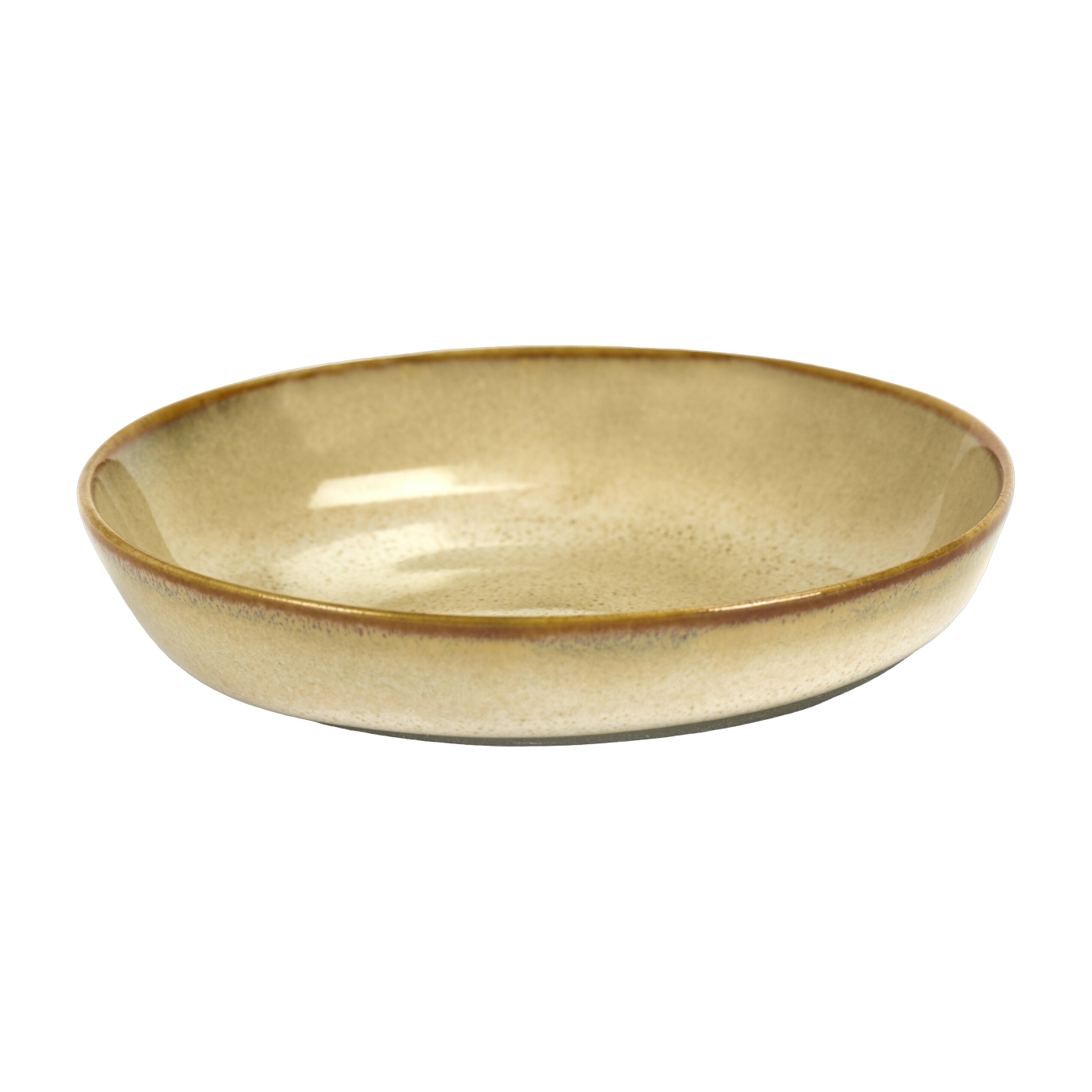 Tapasteller aus beigem Steingut 7 cm -. Serax