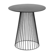 Table d'appoint ronde et noire en métal 60cm x 65cm Garbo - Serax