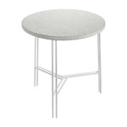 Table blanche d'appoint en terrazzo et métal 40 x 40 cm A. Sciortino - Serax