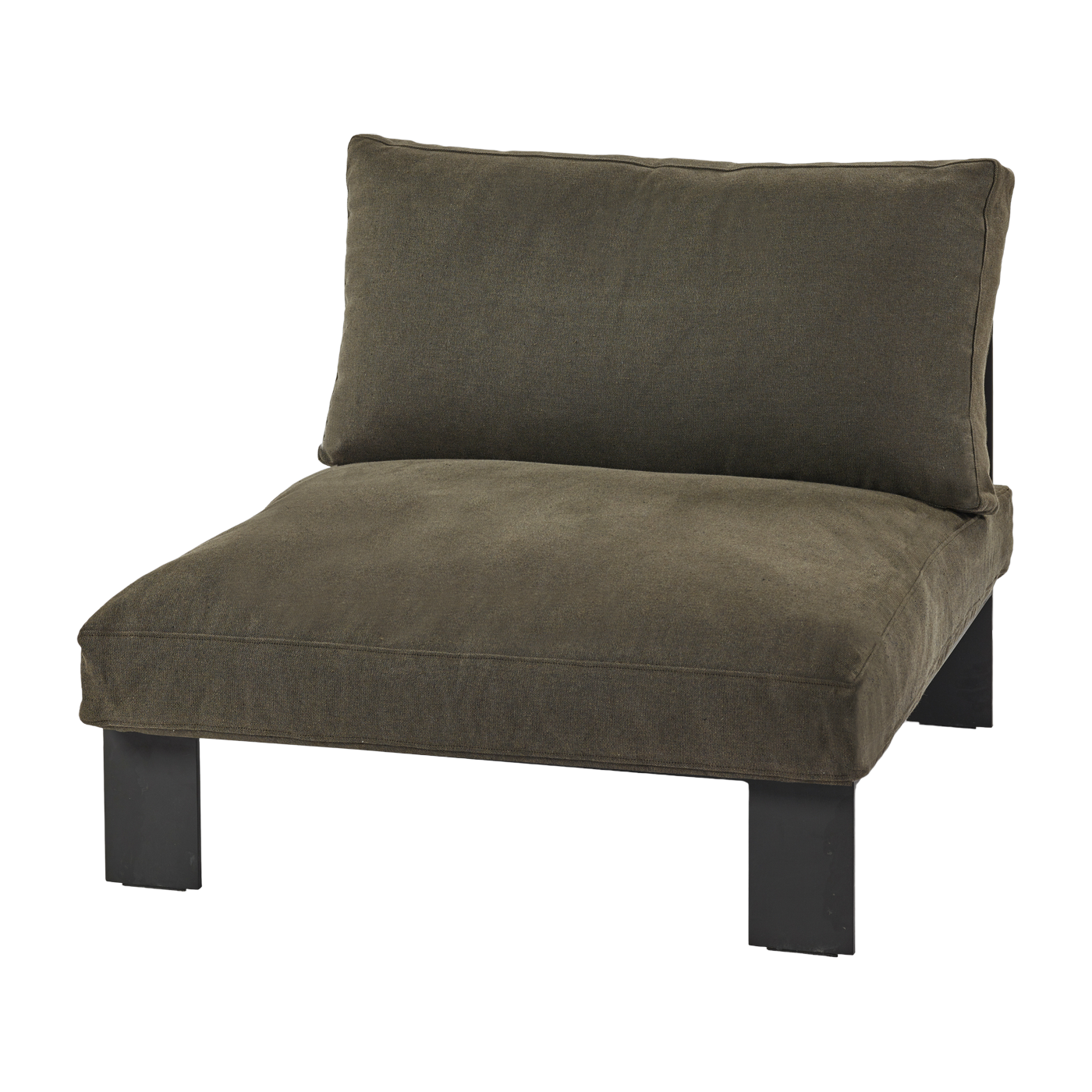 Interior bench with sepia color cushions 91 X 91 X 58 B. Mombaers - Serax