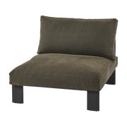 Panca da interno con cuscini color seppia 91 X 91 X 58 B. Mamme - Serax