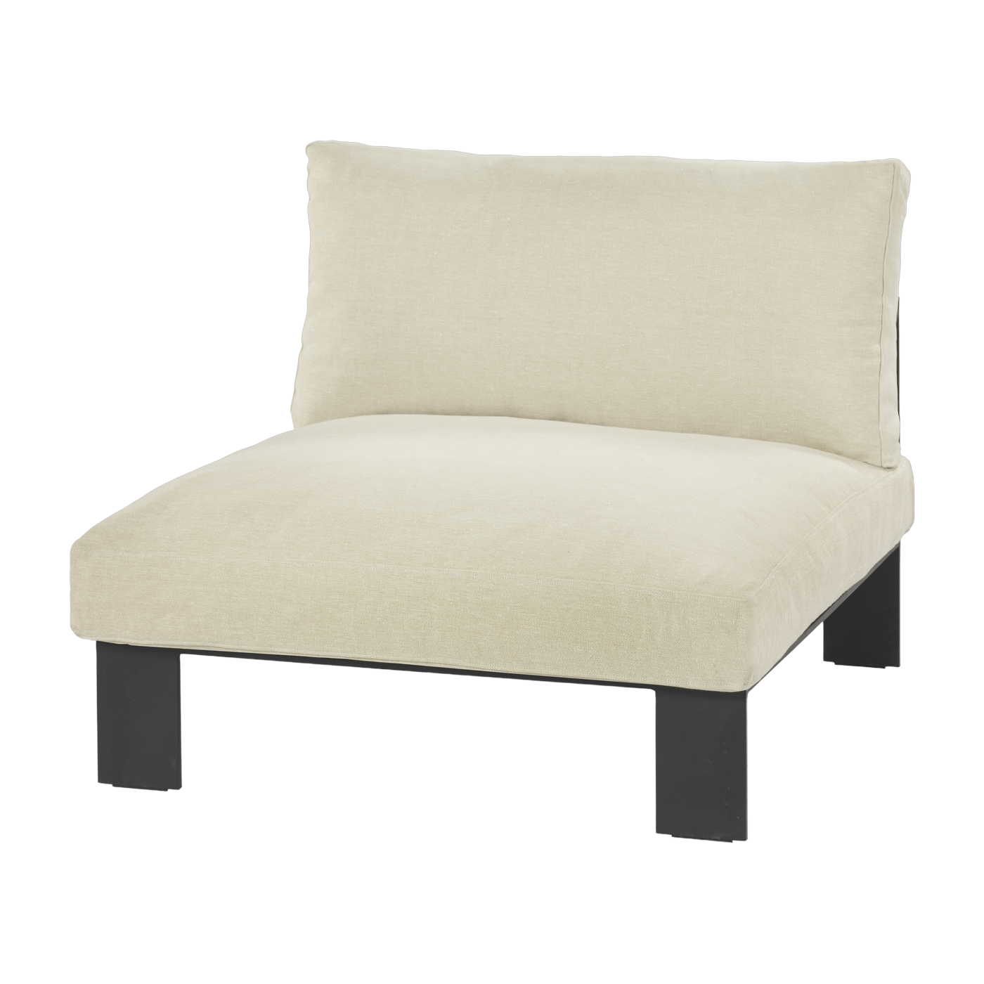 Indoor bench with ivory cushions 91x91x58 cm Mombaers - Serax