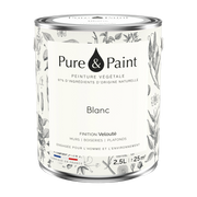 Pflanzenfarbe samtig Weiß 2, 5L -. Pure & Paint