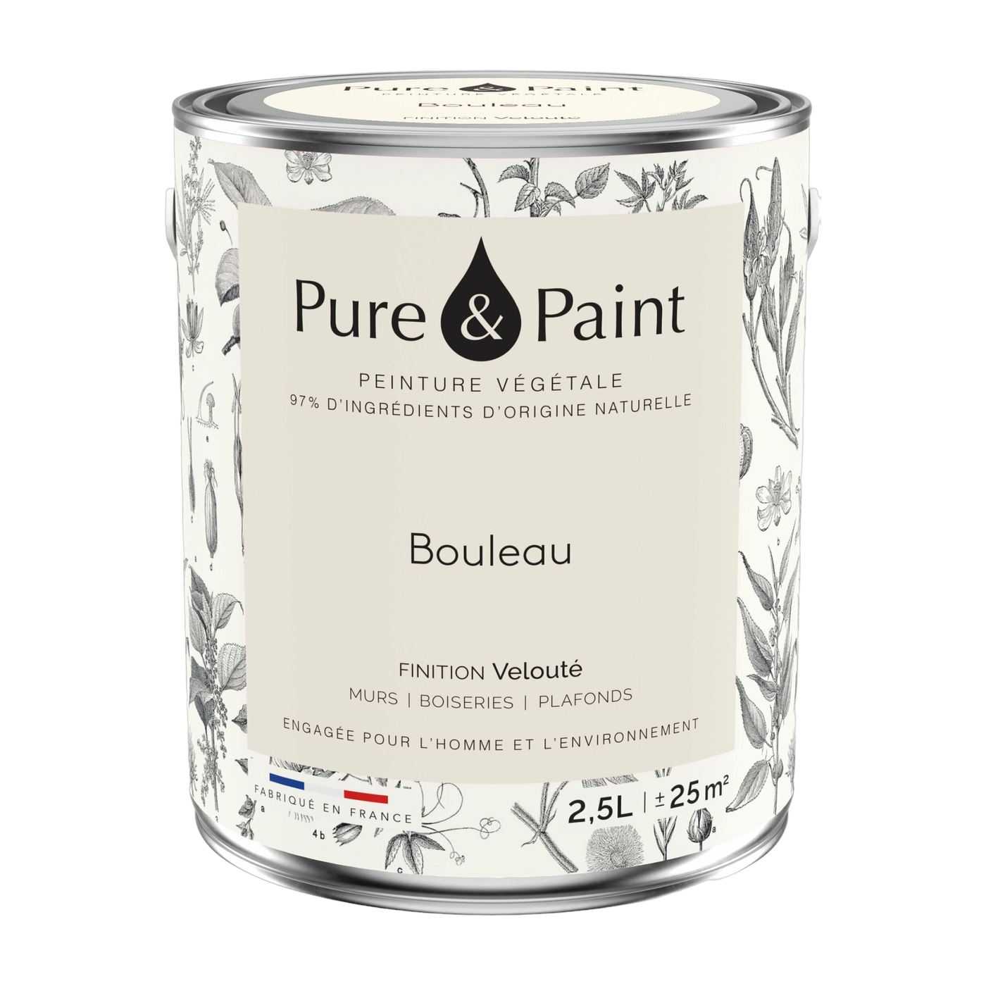دهان نباتي مخملي بتولا 2.5 لتر - Pure & Paint