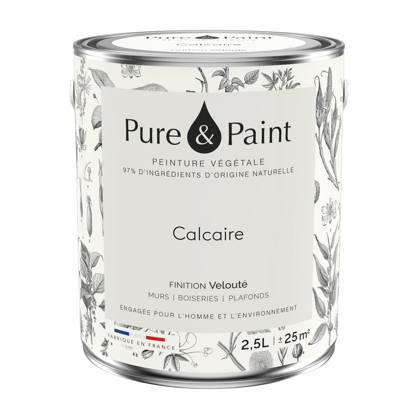 دهان نباتي مخملي حجري 2.5 لتر - Pure & Paint