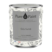 Pflanzenfarbe samtig Rauchgrau 2, 5L -. Pure & Paint